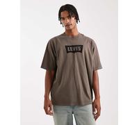 Levi's - T-shirt oversize verde kaki con mezze maniche e logo batwing vintage M