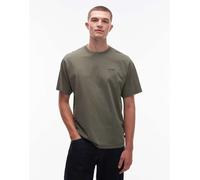 Levi's - T-shirt oversize verde scuro tinta in capo vintage con logo tono su tono M