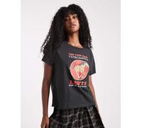 Levi's - T-shirt squadrata nera con grafica stile western del logo-Nero S
