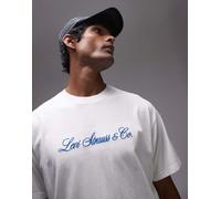 Levi's - T-shirt taglio comodo bianca con scritta del logo vintage-Bianco L