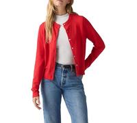Levi's Tara Super Soft Crewneck Cardi Maglione Cardigan, Colore: Rosso, M Donna