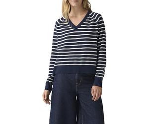 Levi's Tara Supersoft Vneck - Maglione Parisienne, Parisienne Stripe PE, S