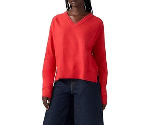 Levi's Tara Supersoft Vneck Pullover True Red, Rosso Vivo, M