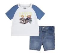 Levi's Tee And Short Set SBSS241 Abiti Coordinati, Bianco (Cloud Dancer), 3 Anni Bambini e Ragazzi
