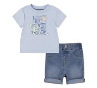 Levi's Tee And Short Set SBSS241 T-Shirt, Bianco (Niagra Mist), 3 Mesi Bambini e Ragazzi