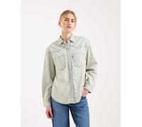 Levi's - Teodora - Camicia di jeans stile western lavaggio vintage chiaro-Blu M