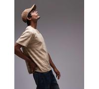 Levi's - The Essential - T-shirt taglio comodo in jacquard a righe color cuoio-Marrone S