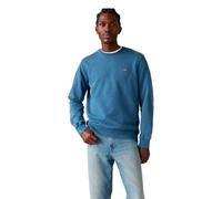 Levi's Felpa The Original HM Crew in spugna True Indigo Mid con logo Batwing L