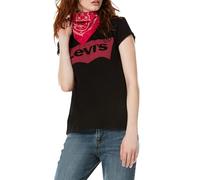 Levi's Maglietta Donna Perfect Tee rosso fuoco/nero/bianco Taglia L