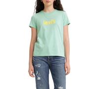 Levi's The Perfect Tee, T-Shirt Donna, Offset Poster Logo Pastel Blue, M