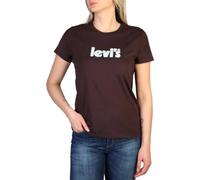 Levi's The Perfect Tee, T-Shirt Donna, Poster Logo Chocolate Plum, S