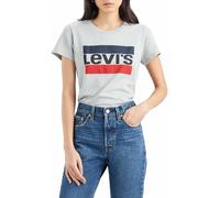 Levi's The Perfect Tee, T-Shirt Donna, Sportswear Logo Heather Grey, XS