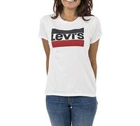Levi's The Perfect Tee, T-Shirt Donna, Sportswear Logo White, XXS