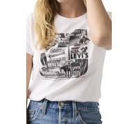 Levi's - Perfect - T-shirt bianca con grafica vintage-Bianco S