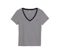 Levi's Perfect Vneck T-Shirt, Indigo Stripe Navy B, M Donna