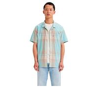 Levi's The Sunset Camp, Maglietta Uomo, Martin Plaid Pastel Turquoise, M