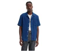 Levi's The Sunset Camp Shirt Blues, Grid Indigo Double C, M Uomo