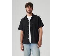 Levi's - The Sunset Camp - Camicia a maniche corte in cotone color nero con colletto a rever e righe in tessuto garzato XL