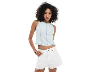 Levi's - Top senza maniche in denim blu XS