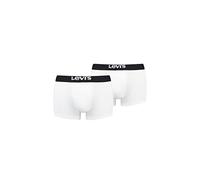 Levi's Boxer Uomo Solid Basic Organic Cotton – Bianco/Nero, 2 unità, M