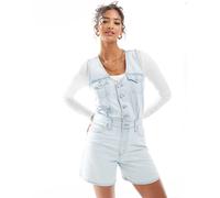 Levi's - Tuta corta di jeans a canotta lavaggio chiaro blu XS