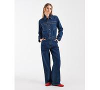 Levi's tuta in denim a maniche lunghe lavaggio medio-Blu XS