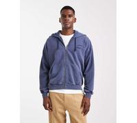 Levi's - Two Horse - Felpa con cappuccio blu medio taglio corto con zip S
