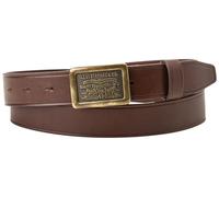 Levi's Two Horse Logo Placca Belt, Dark Brown, 85 Unisex, marrone scuro, 85 cm