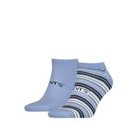 Levi's Unisex - Adulto Multicolour Stripe Unisex Low Cut Socks (2 Pack) Scarpe da ginnastica Not Applicable, Azzurro, 39/42