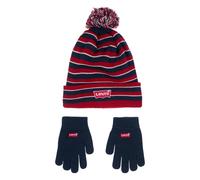 Levi's Unisex Lan Batwing Stripe Beanie Set Dress Blues Taglia: OS | Accessori Outlet | kids | Blu