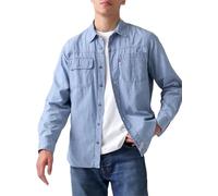 Levi's Uomo Auburn Worker Shirt Kapri Indigo Stripe Blue M