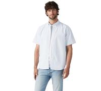 Levi's Uomo Authentic Hemd mit kurzen Ärmeln Waylon Stripe della Robbia Blue Blue L