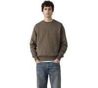 Levi's Uomo Authentic Sweatshirt mit Rundhalsausschnitt Garment Dye H225 Maitake Brown Brown L