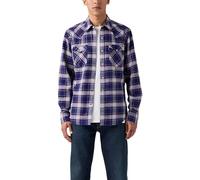 Levi's Uomo Barstow Standard Fit Westernhemd Hawley Plaid Blue Depths Twill Blue M