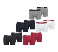 Levis Uomo Boxer Uomo Solid Base Bianco Rosso Blu Grigio Nero - 8er Pacco