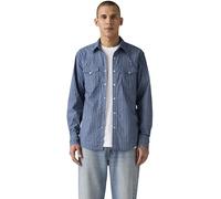 Levi's Uomo Camicia Western Barstow con Colletto a Punta, Regular Fit, Blu (Bjorn Geo Stripe EST), M