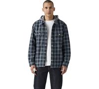 Levi's Uomo Giacca Francisco Sherpa Flannel con Chiusura con Zip, Standard Fit, Blu (Beau Plaid Sunset Bl), L