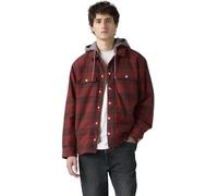 Levi's Uomo Giacca Francisco Sherpa Flannel con Chiusura con Zip, Standard Fit, Rosso (Colt Plaid Russet Br), L