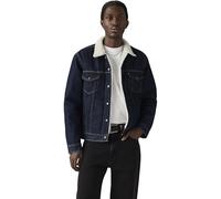 Levi's Uomo Giacca in Jeans Type III Sherpa Trucker Imbottita, Regular Fit, Blu (Give It A Rinse Sherpa), S