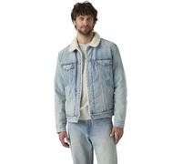 Levi's® - TYPE 3 SHERPA TRUCKER LIGHT INDIGO - WORN IN Blu - Abbigliamento XXL Blu