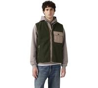 Levi's Uomo Gilet Joonie Sherpa con Chiusura con Zip, Standard Fit, Verde (Deep Depths), M