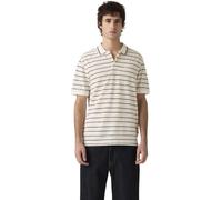 Levi's Uomo Maglietta Polo a Maniche Corte Original con Struttura piqué, Standard Fit, Beige (Teddy Stripe Egret), M