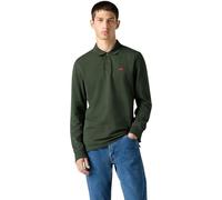 Levi's Uomo Maglietta Polo a Maniche Lunghe Slim Housemark Parzialmente Elasticizzata, Logo, Verde (Duffel Bag), XL