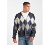 Levi's - Valencia - Cardigan in maglia a losanghe blu indaco XL