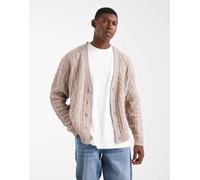 Levi's - Valencia - Cardigan in maglia a trecce color pietra mélange-Neutro M