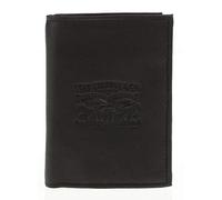 Levi's - Portafogli in pelle nero con portamonete e logo con cavalli One Size