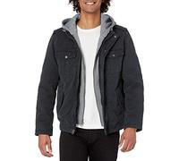 Levi's Washed Cotton Hooded Military Jacket Giacca, Blu Navy/Foderato in polytwill, M Uomo
