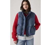 Levi's - Gilet imbottito in denim blu stile western S