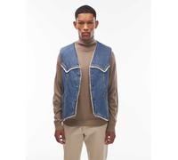 Levis WESTERN DENIM SHERP VEST men Vests blue in taglia:M