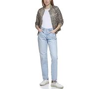 Levi's Women's Diamond Quilted Bomber Jacket with Front Pockets-Regular & Plus Sizes Giacca, Stampa Bandana Verde Mare, S Donna